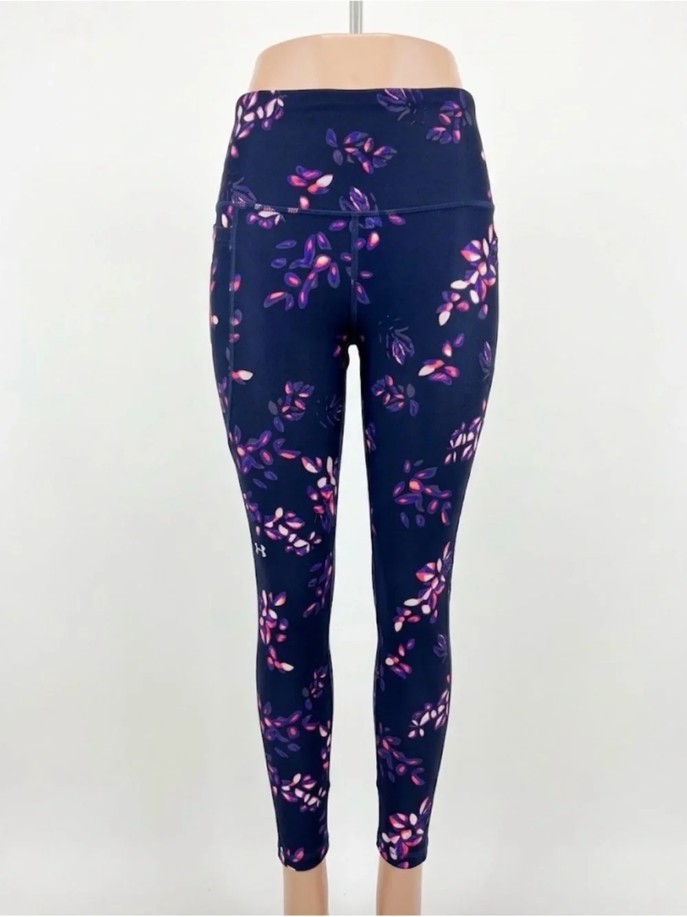 High-Rise Floral Leggings - Navy/Purple